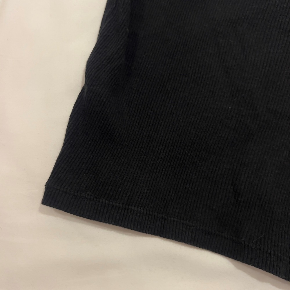 TNA Aritzia Black Ribbed Short Sleeve Crew Neck T-Shirt Small - Picture 5 of 5